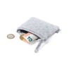 Monedero de fieltro gris claro sublimable