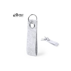 Llavero de fieltro gris claro sublimable
