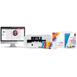 PACK DE IMPRESORA SAWGRASS SG500 CON TINTAS VERSIFLEX 3ML PAPEL VSF A4 50UDS Y PAPEL HSX-EXTRA A4 100UDS.