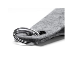 Llavero de fieltro gris sublimable