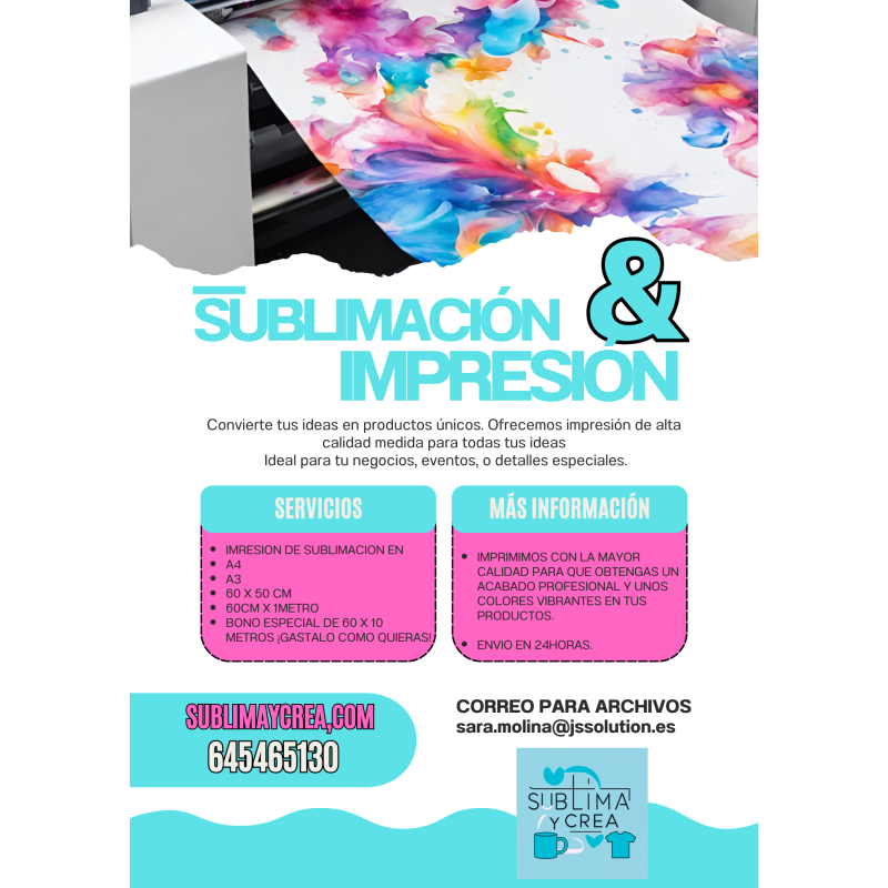 Impresión de sublimación por metros