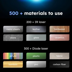 Cortadora láser dual AtomStack Kraft - Diodo de 20 W + 1,2 IR