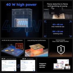 Cortadora láser AtomStack Kraft - Diodo de 40 W