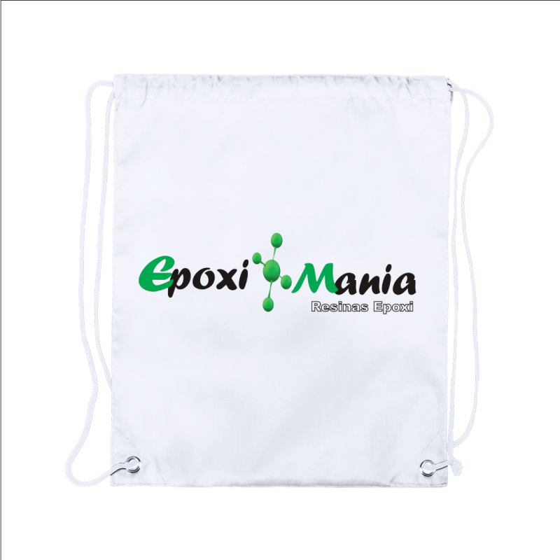 Mochila sublimable de cuerdas blancas