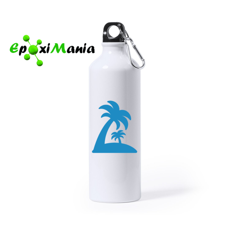 Bidón de aluminio con mosquetón de 800 ml