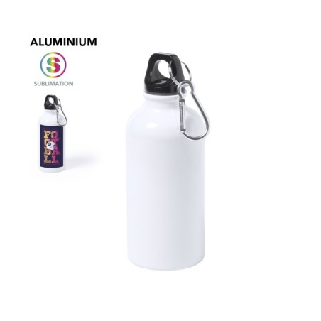 Bidón de aluminio con mosquetón con capacidad de 400 ml
