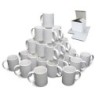 Pack de 36 tazas blancas para subliminar + cajas individuales