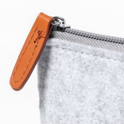 Neceser de fieltro gris claro sublimable